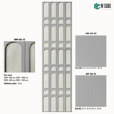 Trivara Designer, Plain & Fluted HDHMR Wall Panel Combination – 8 mm | MWP-USX-112