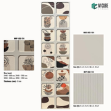 Trivara Designer, Plain & Fluted HDHMR Wall Panel Combination – 8 mm | MWP-USX-114