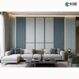 Trivara Designer, Plain & Fluted HDHMR Wall Panel Combination – 8 mm | MWP-USX-115