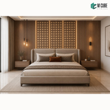 Trivara Designer, Plain & Fluted HDHMR Wall Panel Combination – 8 mm | MWP-USX-117