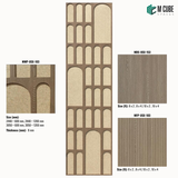 Trivara Designer, Plain & Fluted HDHMR Wall Panel Combination – 8 mm | MWP-USX-103