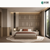 Trivara Designer, Plain & Fluted HDHMR Wall Panel Combination – 8 mm | MWP-USX-103