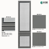 Trivara Designer, Plain & Fluted HDHMR Wall Panel Combination – 8 mm | MWP-USX-104
