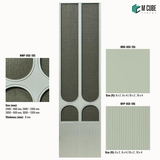 Trivara Designer, Plain & Fluted HDHMR Wall Panel Combination – 8 mm | MWP-USX-105