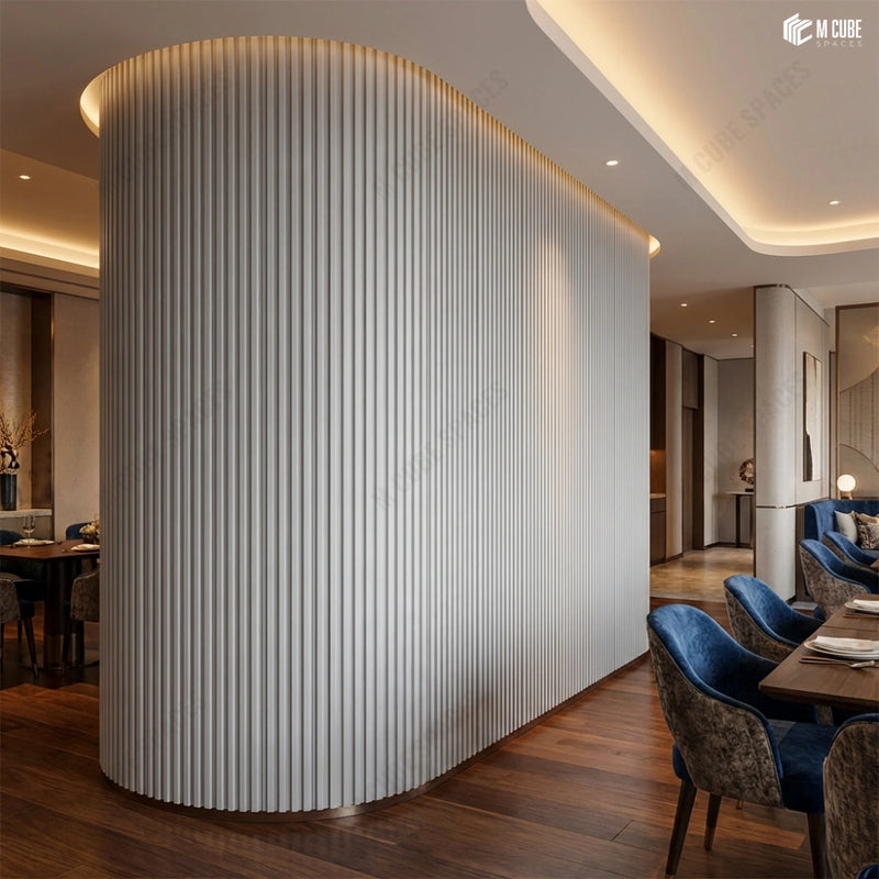 Statement Feature at Restaurant using Flexible Louvers