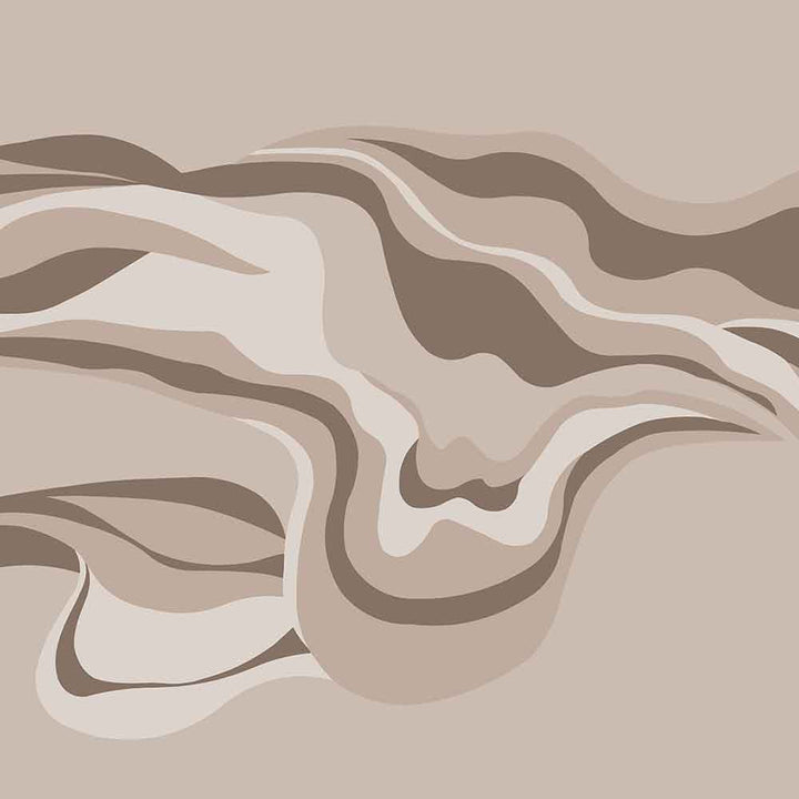 Sandstone Waves (Beige) Abstract wallpaper for living room & bedroom interiors | MWA-LWZ-369