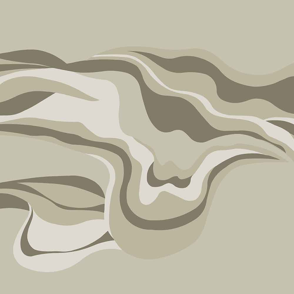 Sandstone Waves (Sage) Abstract wallpaper for living room & bedroom interiors | MWA-LWZ-368
