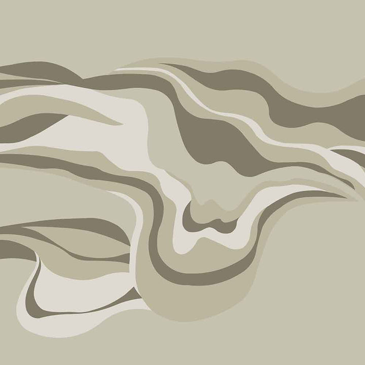 Sandstone Waves (Sage) Abstract wallpaper for living room & bedroom interiors | MWA-LWZ-368