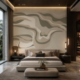 Sandstone Waves (Sage) Abstract wallpaper design view 2 | MWA-LWZ-368