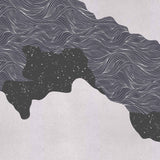 Celestial Currents (Charcoal) Abstract wallpaper for living room & bedroom interiors | MWA-LWZ-365