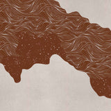 Celestial Currents (Terracotta) Abstract wallpaper for living room & bedroom interiors | MWA-LWZ-364