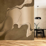 Molten Earth (Gold) Abstract wallpaper design view 2 | MWA-LWZ-362
