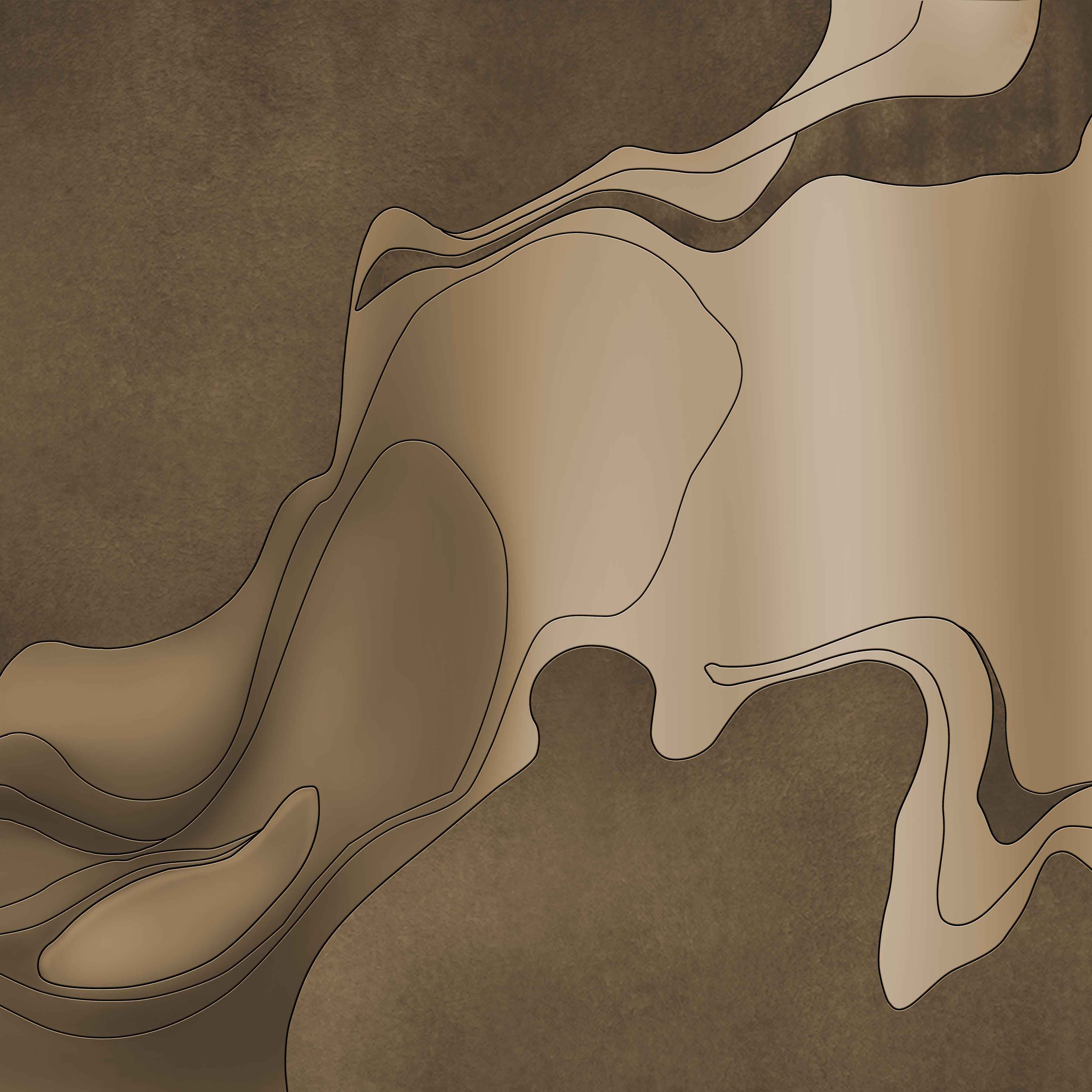 Molten Earth (Gold) Abstract wallpaper for living room & bedroom interiors | MWA-LWZ-362