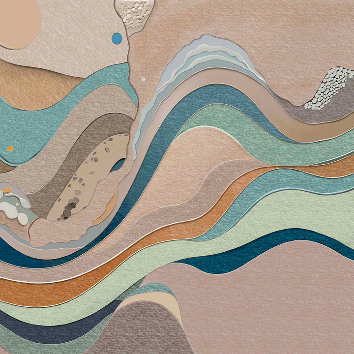 Earth’s Rhythm (Sand) Abstract wallpaper for living room & bedroom interiors | MWA-LWZ-361
