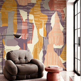 Urban Fragments (Ochre) Urban wallpaper design view 2 | MWA-LWZ-360