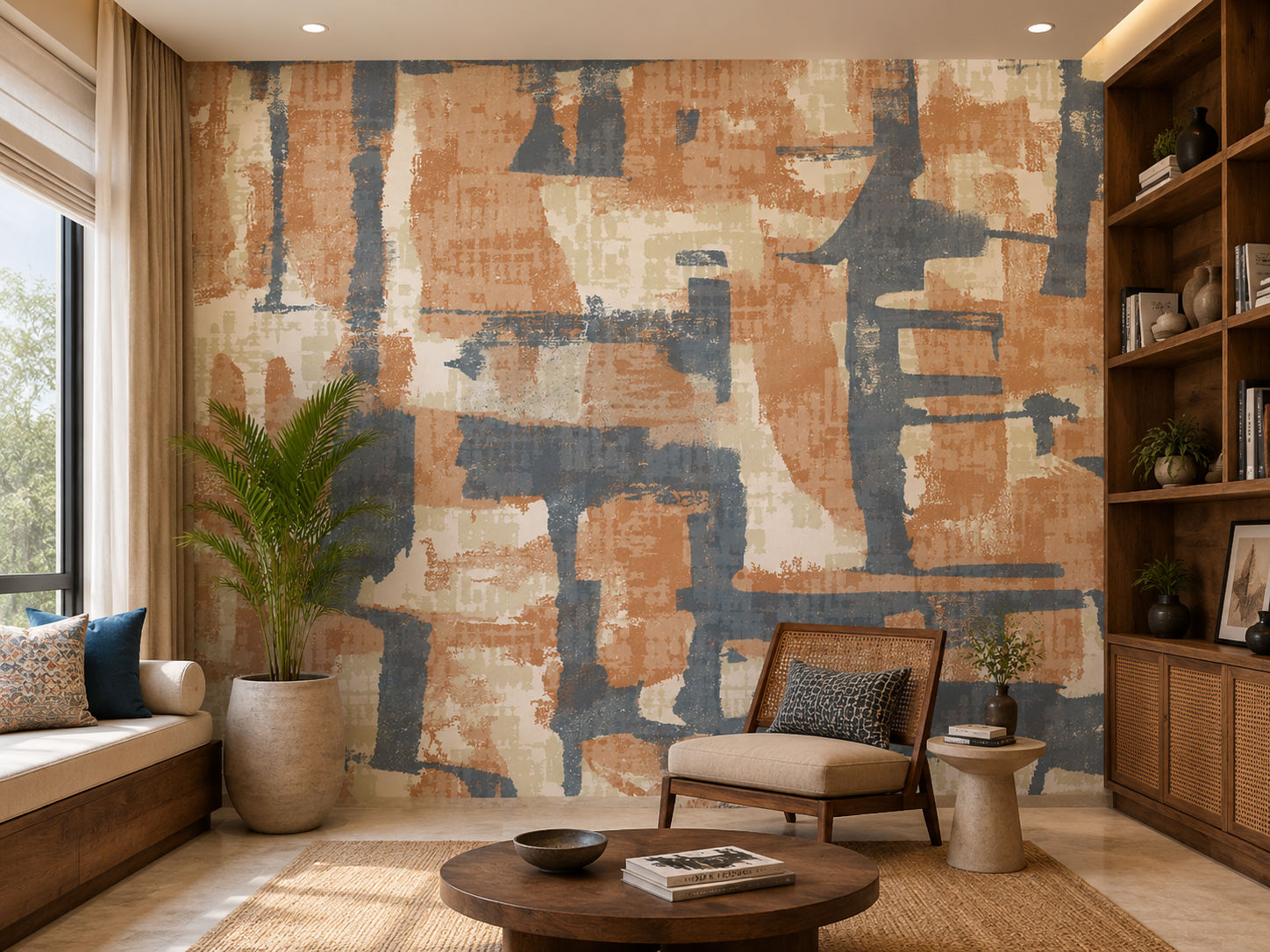 Earthbound Abstract (Rust) Abstract wallpaper design view 2 | MWA-LWZ-359