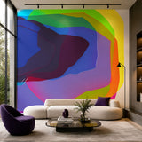 Echoed Layers (Multicolor) Abstract wallpaper design view 2 | MWA-LWZ-354