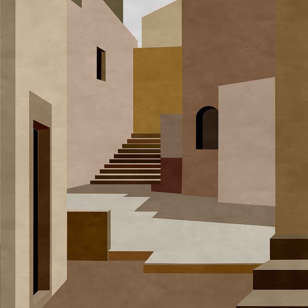 Pathway to Light (Brown) Architecture wallpaper for living room & foyer interiors | MWA-LWZ-353