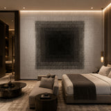 Shadow Grid (Charcoal) Abstract wallpaper design view 2 | MWA-LWZ-350