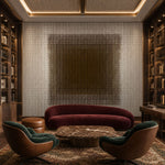 Shadow Grid (Bronze) Abstract wallpaper design view 2 | MWA-LWZ-348