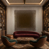 Shadow Grid (Bronze) Abstract wallpaper design view 2 | MWA-LWZ-348
