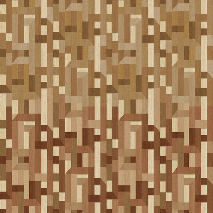 Timber Mosaic (Wood) Abstract wallpaper for living room & office interiors | MWA-LWZ-345
