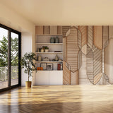 Textured Harmony (Sand) Abstract wallpaper design view 2 | MWA-LWZ-344