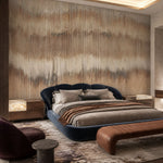 Golden Veil (Sand) Abstract wallpaper design view 2 | MWA-LWZ-342