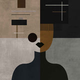 The Modernist (Multicolor) Figurative wallpaper for living room & creative studio interiors | MWA-LWZ-334