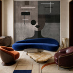 The Modernist (Grey) Figurative wallpaper design view 2 | MWA-LWZ-333