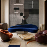 The Modernist (Grey) Figurative wallpaper design view 2 | MWA-LWZ-333