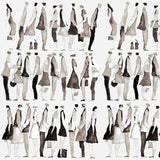 Urban Silhouettes (Grey) Figurative wallpaper for living room & creative studio interiors | MWA-LWZ-332