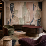 Contours of thought (Multicolor) Figurative wallpaper design view 2 | MWA-LWZ-329