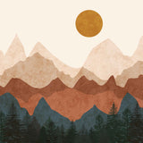Eternal Horizons (Tan) Landscape wallpaper for living room & hospitality interiors | MWA-LWZ-328