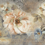Vintage Petals (Cream) Botanical wallpaper for living room & bedroom interiors | MWA-LWZ-326
