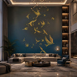 Flight of Light (Gold) Wildlife wallpaper design view 2 | MWA-LWZ-324