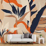 Tropical Harmony (Beige) Botanical wallpaper design view 2 | MWA-LWZ-321