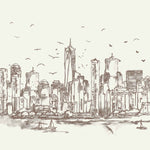 Urban Whispers (Beige) Urban wallpaper for office & lounge interiors | MWA-LWZ-319