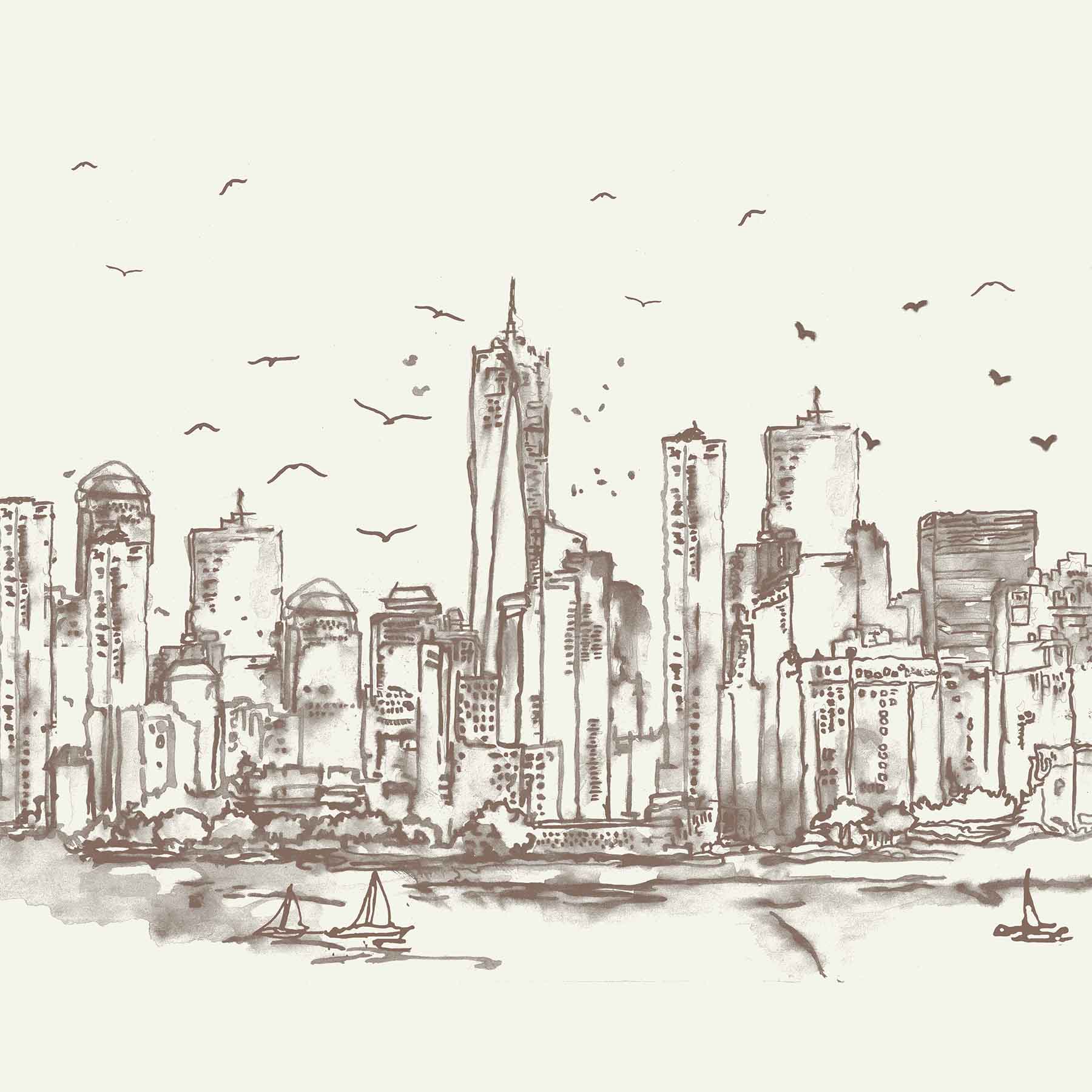 Urban Whispers (Beige) Urban wallpaper for office & lounge interiors | MWA-LWZ-319