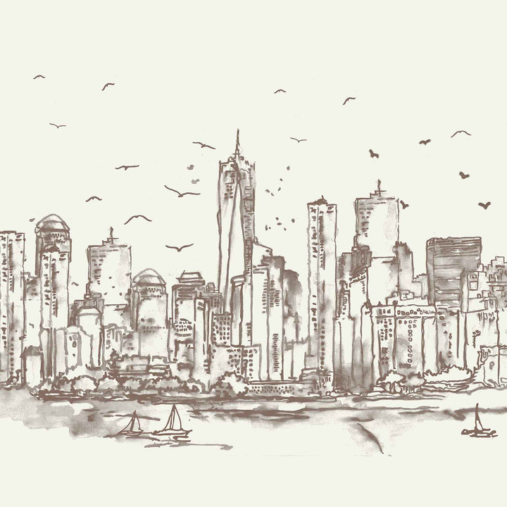 Urban Whispers (Beige) Urban wallpaper for office & lounge interiors | MWA-LWZ-319