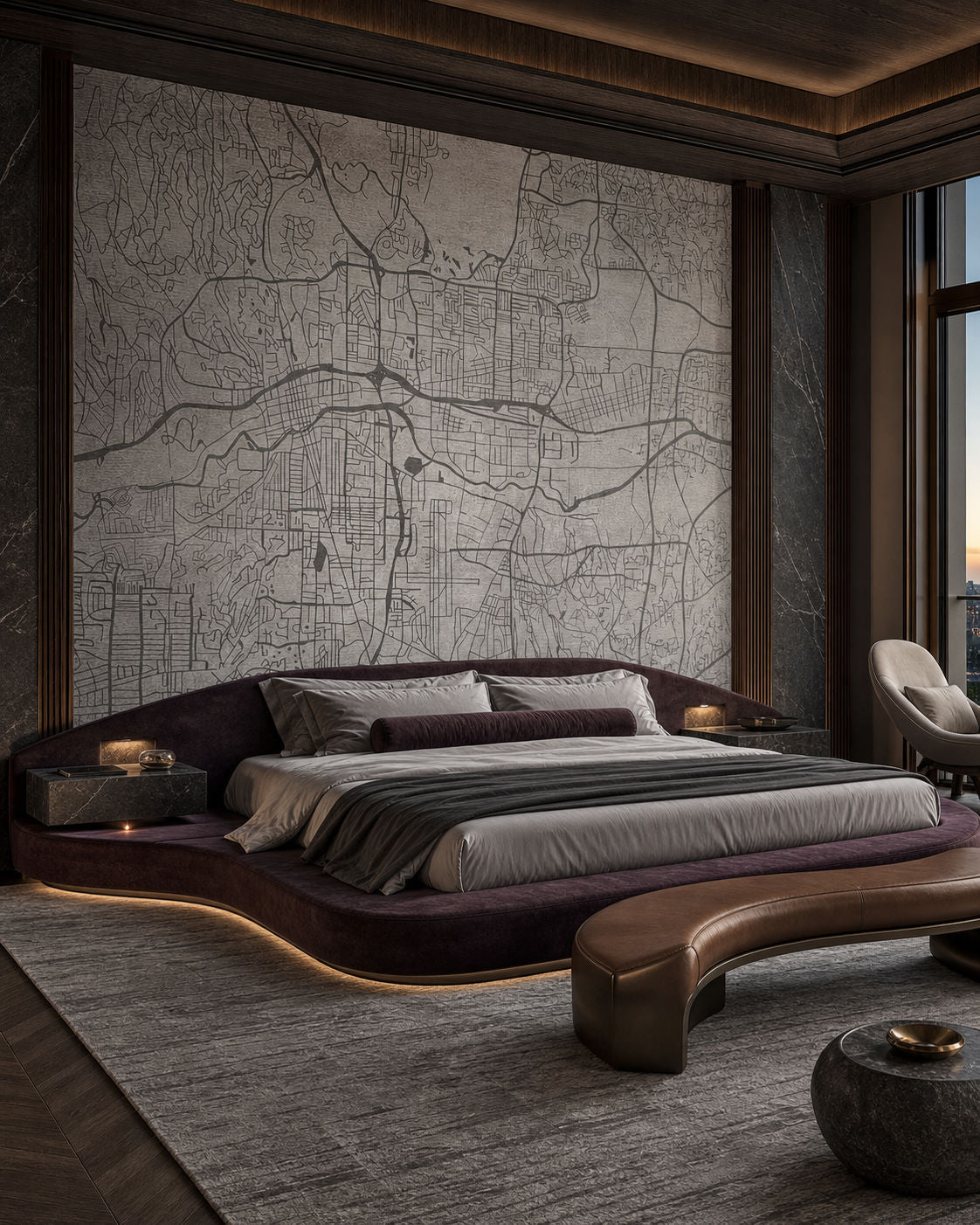 Urban Veins (Grey) Urban wallpaper design view 2 | MWA-LWZ-318