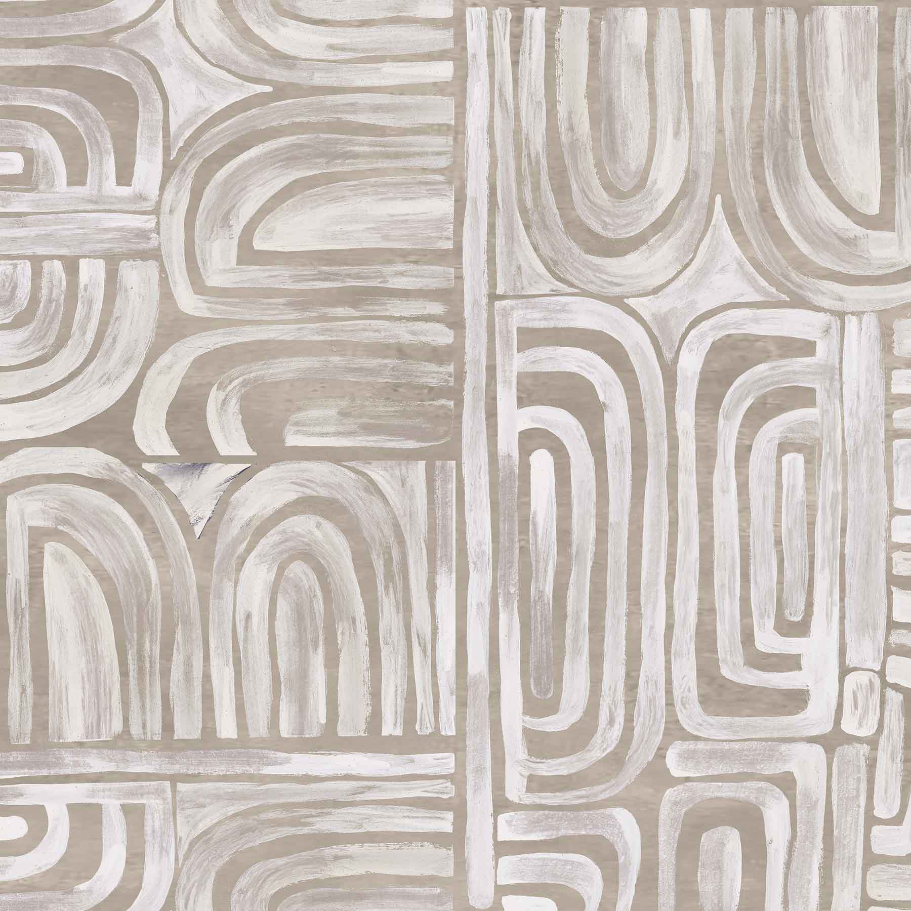 Clay Arches (Grey) Architecture wallpaper for hotel lobby & lounge interiors | MWA-LWZ-316