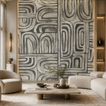 Clay Arches (Black and White) Architecture wallpaper design view 2 | MWA-LWZ-315
