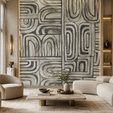 Clay Arches (Black and White) Architecture wallpaper design view 2 | MWA-LWZ-315