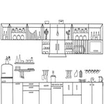 Culinary Lines (Black and White) Decorative Objects wallpaper for dining room & café interiors | MWA-LWZ-314