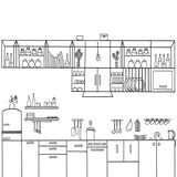 Culinary Lines (Black and White) Decorative Objects wallpaper for dining room & café interiors | MWA-LWZ-314