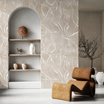 Earthen Scribble (Beige) Abstract wallpaper design view 2 | MWA-LWZ-313
