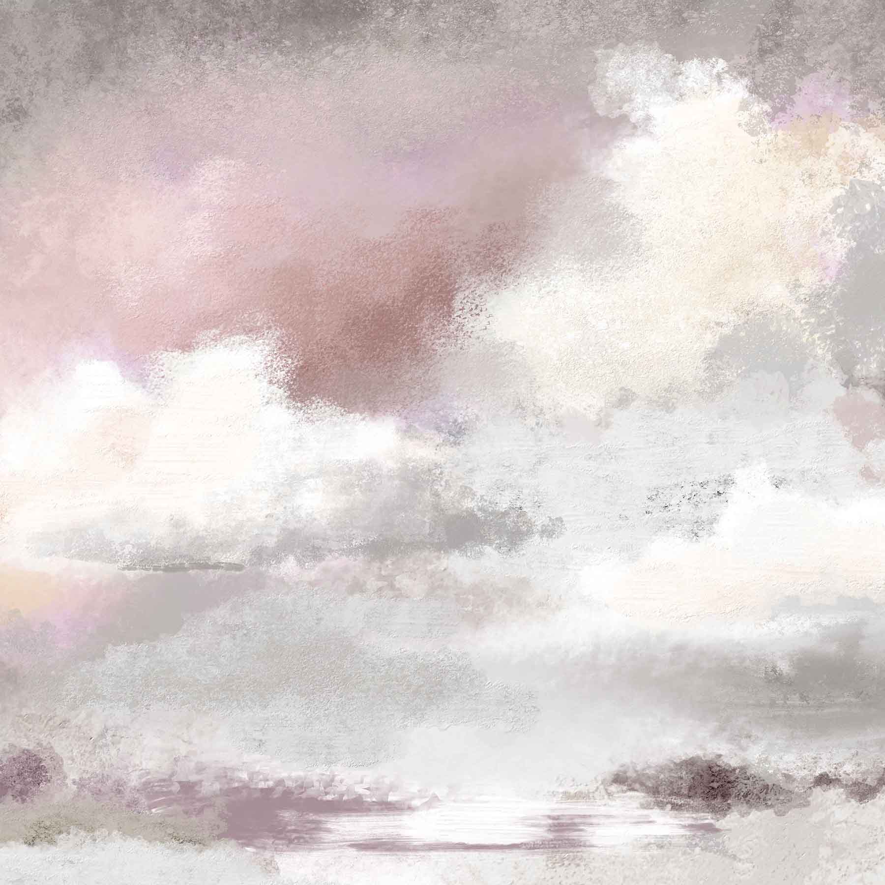 Whispers of the Sky (Pink) Landscape wallpaper for living room & hospitality interiors | MWA-LWZ-310