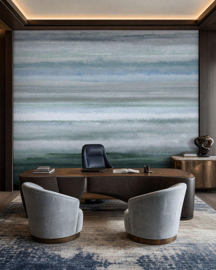 Desert Horizons (Blue) Landscape wallpaper design view 2 | MWA-LWZ-308