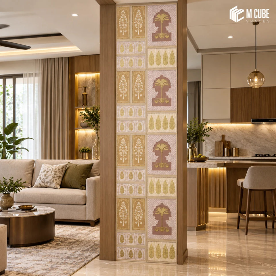 Heritage Motif Decorative Column for an Open-Plan Living Area - Living inspiration